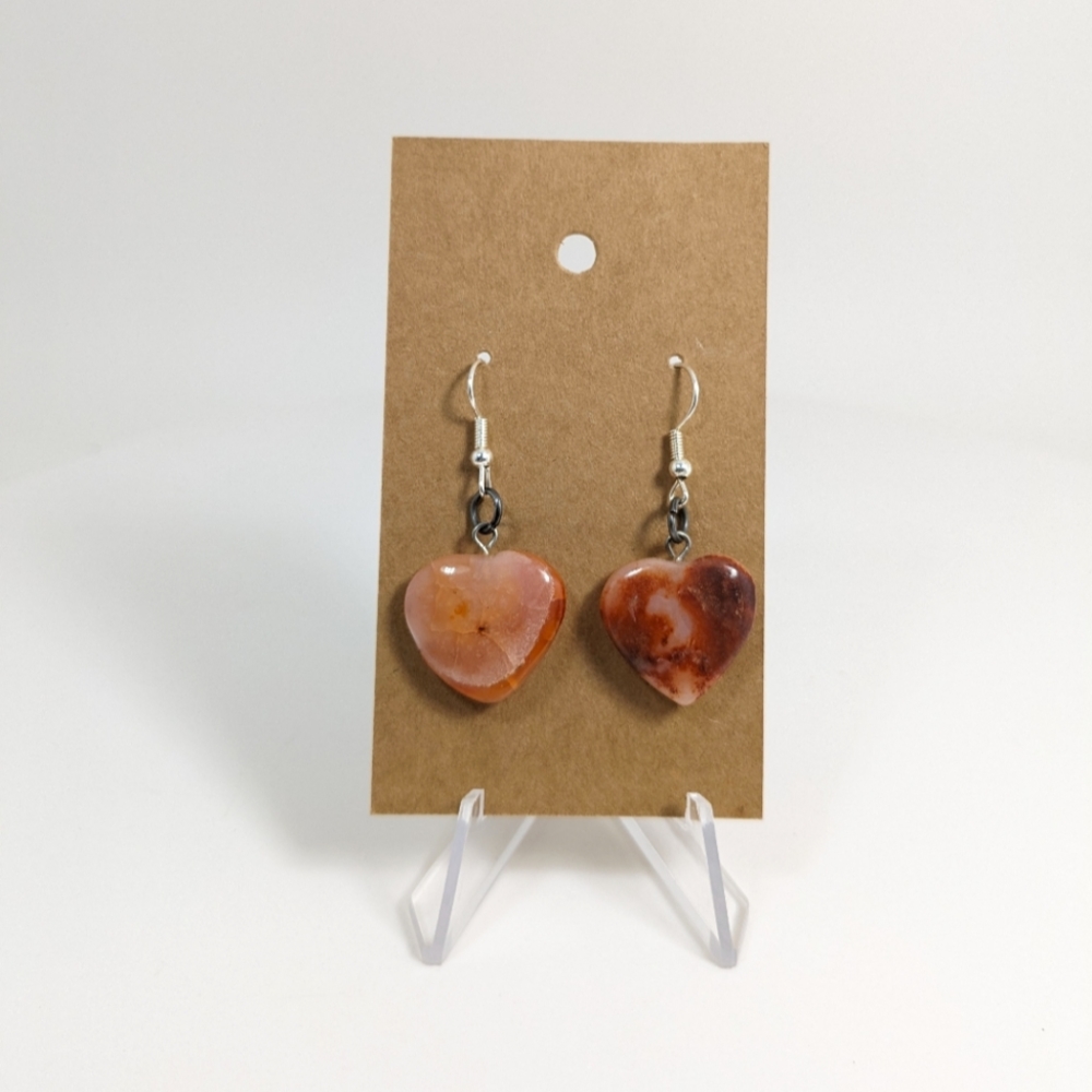 Carnelian Earrings, gemstone jewelry, vitality stone, gift idea
